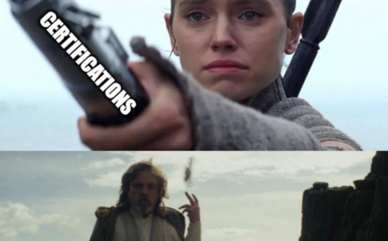 Junior SFMC Consultant *gives Certifications* Experienced SFMC Consultant *throws away the certifications*