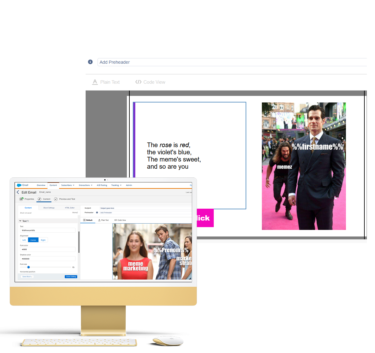Add Text on a Background Image in Salesforce Marketing Cloud
